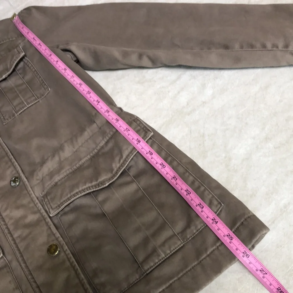 Lucky Brand Women’s Military Field Jacket Hood Full Zip Olive Green Size XS - Picture 5 of 14
